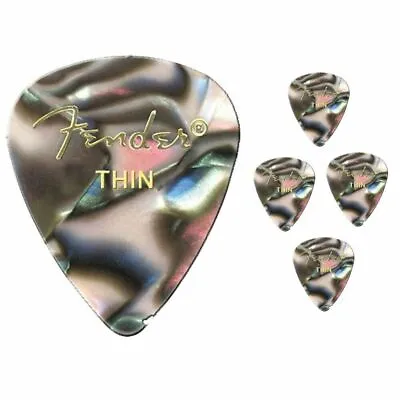 Fender Premium Colored Celluloid Guitar Picks 351 Abalone Thin - 5 Picks • $8.31