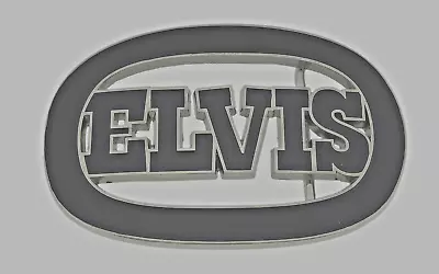 Vintage Elvis Presley Belt Buckle Halloween Costume Cosplay Rock Black Metal Men • $13.93