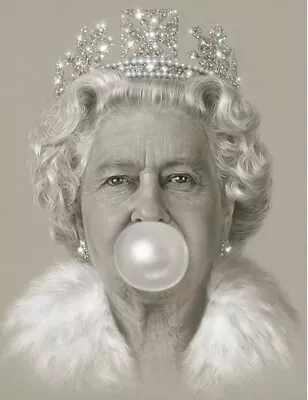 Queen Elizabeth Bubblegum Portrait By Michael Moebius- Limited Edition Giclee • $2700