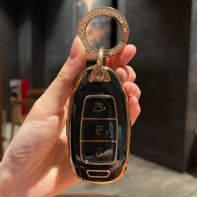 $18.99 • Buy TPU Key Cover Fob Case For Hyundai Accent Elantra Grandeur Kona I30 Ix35 Black