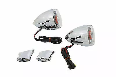 £48.07 • Buy Rear Turn Signal Kit Clear Lens Red LED For Harley Davidson By V-Twin