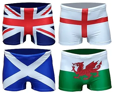£14.99 • Buy ACCLAIM Home Nations Designs Sports Fit Flag Boxer Swimming Trunks Mens NEW