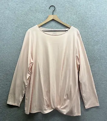 J Jill Shirt Womens 2X Orange Pastel Purejill Soft Top Knot Plus Size NEW • $17.49