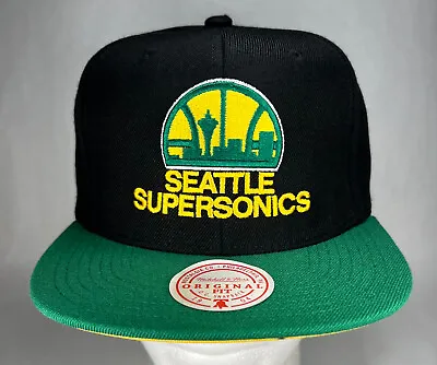 Mitchell & Ness NBA Seattle Supersonics HWC 2 Tone Snapback Hat Cap New • $27.99