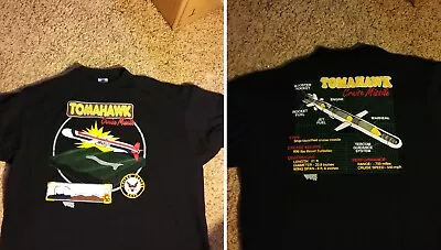 Vintage 90's Single Stitched US NAVY Tomahawk Cruise Missile Tshirt  XXL RARE!! • $30