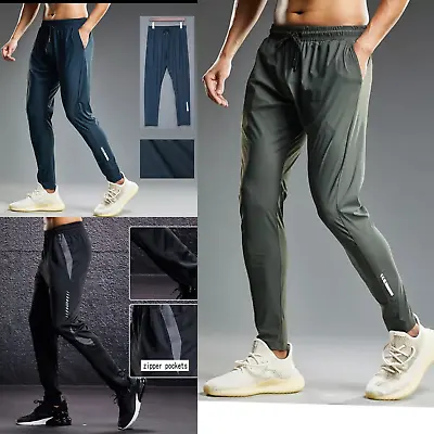 Men Casual Joggers Pants Exercise Workout Slim Sport Trousers Gym Pants • $19.80