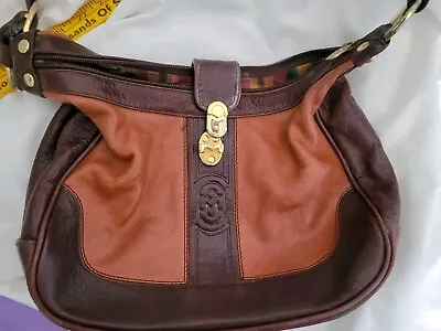 Marino Orlandi Leather Bag  2 Tone Brown Made In Italy  • $55