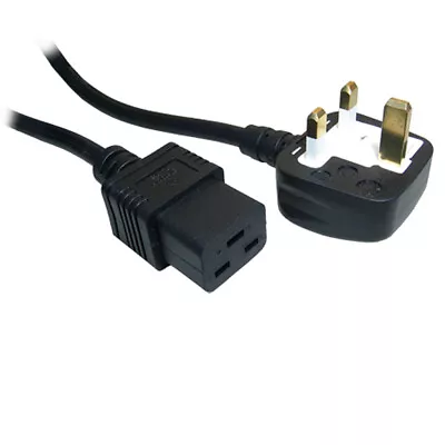2m UK Mains C19 Uninterrupted Power Supply UPS/Server Mains Power Cable • £10.24