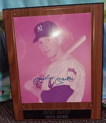 Mickey Mantle Framed Picture With Signature No Cert. • $25