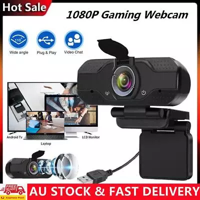 1080P Full HD Gaming Webcam USB For PC Desktop Laptop Web Camera With Microphone • $16.11