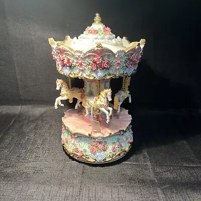 Rare Vintage 1970's Victorian Large Porcelain Musical Carousel Horse • $200