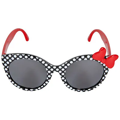 Disney Minnie Mouse Dark Polka Dot Print Adult Sunglasses With Bow Black • $19.98