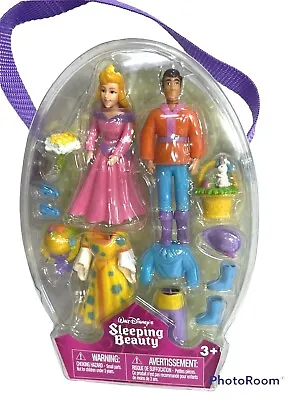 $38.95 • Buy Vtg Polly Pocket Sleeping Beauty 90's Mini Figure Y2K Play Set NEW Disney Case