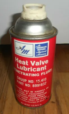 Vintage AM AMERICAN MOTORS HEAT VALVE LUBRICANT Gas Station Advertising Tin Can • $39.95