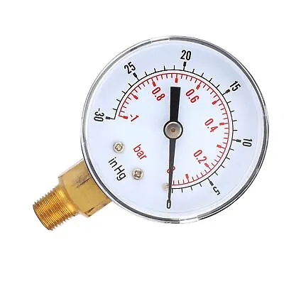$9.31 • Buy Vacuum Gauge Vacuum Pressure Gauge Manometer Depression Vacuum Gauge -1-0Bar