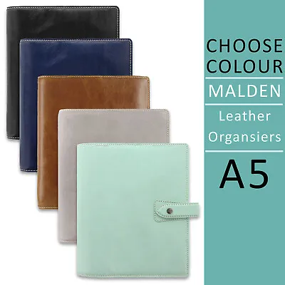 Filofax Malden A5 Size Leather Organiser - All Colours Available • $170.44