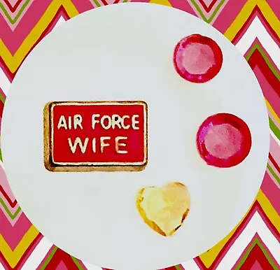 AIR FORCE WIFE  In DARK PINK Floating Charm & Rhinestones For Memory Lockets • $1.80