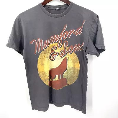 Mumford & Sons Shirt Mens Medium Gray 2012 US Tour Concert Tee Crew Neck • $12.60