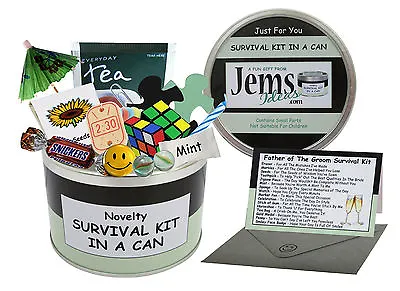 JEMSIDEAS Father Of The Groom Survival Kit In A Can. Novelty Wedding Gift & Card • £12.75