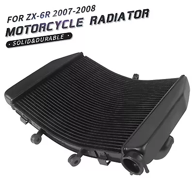 Black Radiator Engine Cooling Fit For Kawasaki Ninja ZX-6R ZX6R 2007-2008 • $109