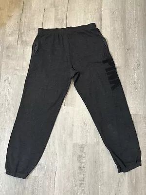 Victoria Secret PINK Sweatpants Campus Dark Gray Size Large EUC • $24.99
