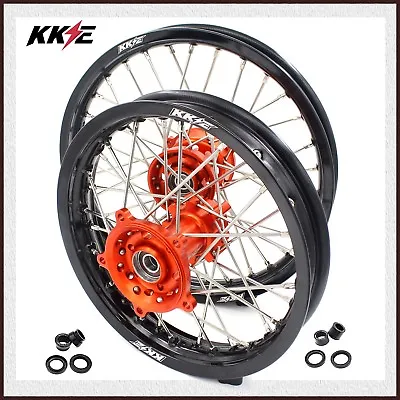 KKE 14/12 Spoked Kid's MIni Wheels Rims For KTM 65 SX 2002-2024 Pitbike CNC Hubs • $429