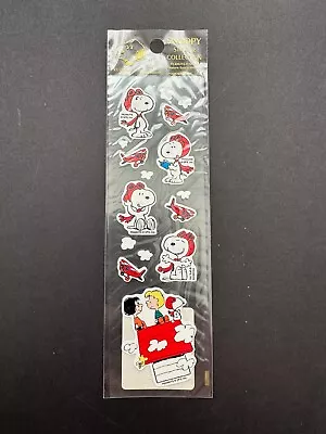 RARE Peanuts Snoopy Transparent Stickers Hallmark Nihon Japan Flying Ace Marcie • $6.95