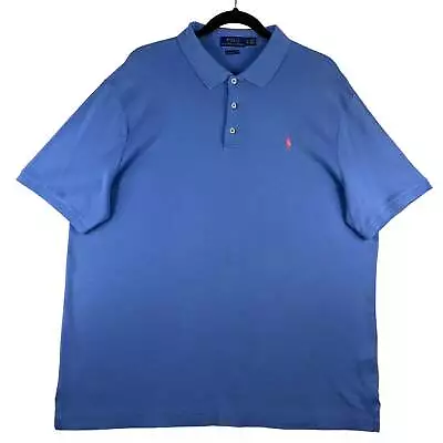 Polo Ralph Lauren Blue Stretch Cotton Polo Shirt Size XL • $39