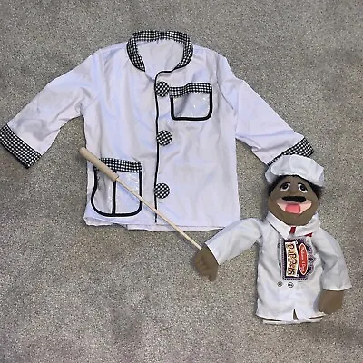 NEW NWT Chef Alfredo Al Dente Melissa And Doug 14” Hand Puppet Kids Toy & Jacket • $25