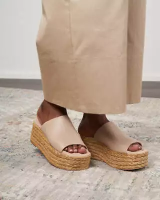 $164.99 • Buy Paloma Barcelo Aryn Espadrille Beige Leather Size 41 New