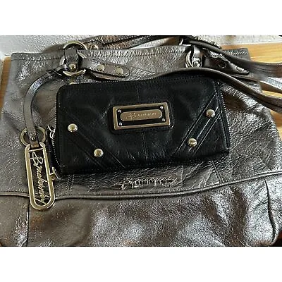 B. Makowsky Silver Metallic Shoulder Bag And Matching Wallet EUC • $75