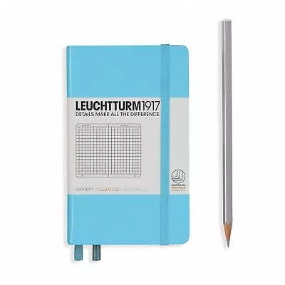 Leuchtturm1917 Agenda Notebook Pocket A6 Grid- Light Blue • $19.95