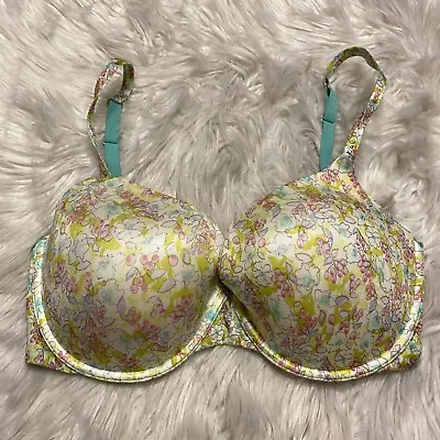 Victorias Secret 34DD Bra Floral Print Biofit Padded Full Coverage Underwire • $21.99