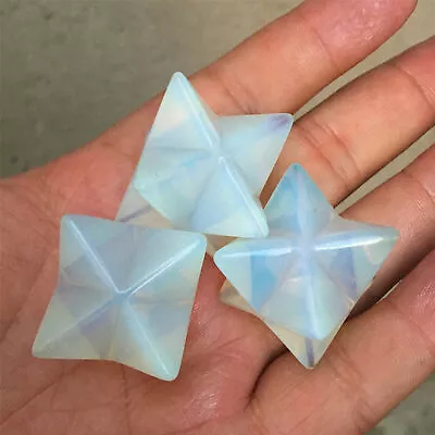 £9.76 • Buy Carved Opal Merkaba Star Quartz Crystal Pendant Reiki Healing Decorate 1PC