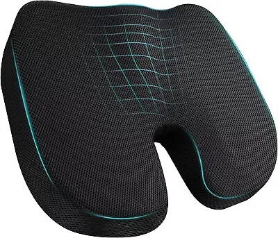 Memory Foam Seat Cushion Pillow Back Pain Relief Car Office Chair Non Slip Pad • £15.99