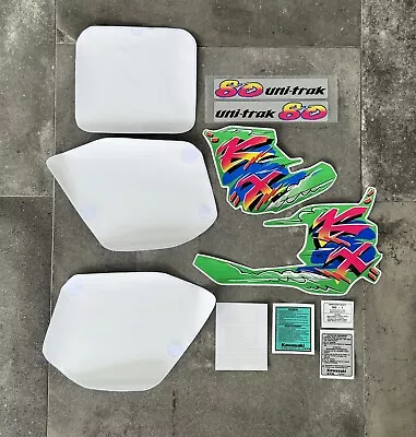 Kawasaki 1993 KX80 Full (Small Wheel) Decal Set / Including Backgrounds • $240