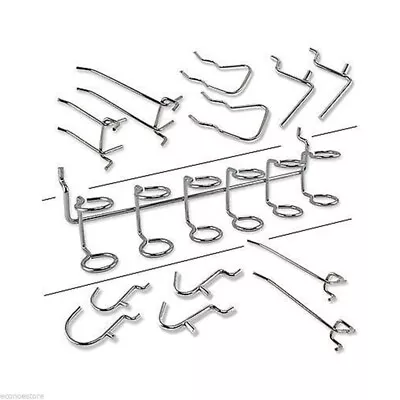 $17.99 • Buy 50 PCS Peg Board ORGANIZERS ASSORTED HOOKS GARAGE PEGBOARD HOOKS GARAGE SET