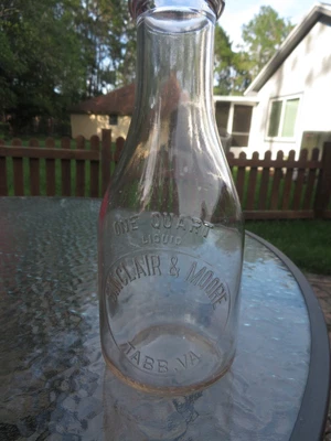 $19.99 • Buy Quart Sinclair & Moore Tabb Va. Milk Bottle
