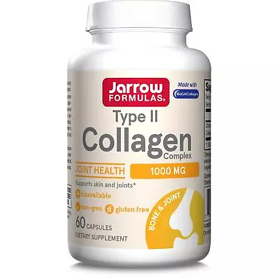 Jarrow Formulas Type II Collagen Complex 500mg 60 Capsules Joint Support Skin • £21.40