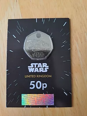 STAR WARS RARE COLLECTABLE COIN    MILLENNIUM FALCON   CERTIFIED BU 50p   2024 • £9.99