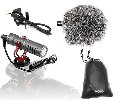 Movo VXR10GY Shotgun Condenser Video Microphone For DSLR Camera & Smartphones • $49.95