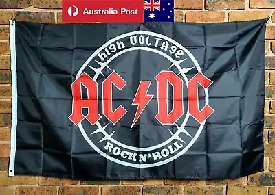 ACDC Flag 150X90cm High Voltage Rock And Roll Memorabilia Mancave Collectable • $24.95