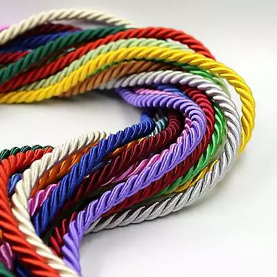 Silky Twisted Cord 5mm 9mm 9995 Trimmings Trim For Craft Fashion Upholstery • £1.28