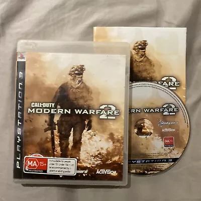 Call Of Duty Modern Warfare 2 Playstation 3 Game + Manual • COD MW2 PS3 Games • $4.98