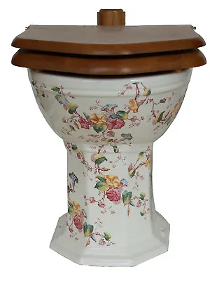 TRTC Floral Decorated Patterned Victorian Reproduction Toilet New • £599