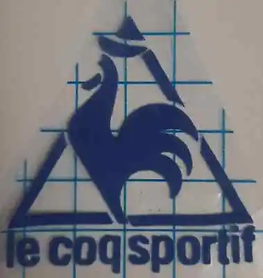 Blue Retro Le Coq Sportif Logo Flocked Vinyl Press On Clothing Football Shirt • £4.25