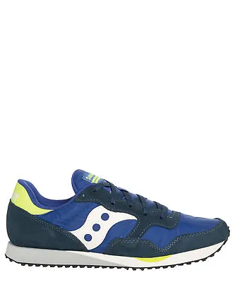 Saucony Sneakers Men Dxn Trainer S70757-9 Blue - White Lime Leather Shoes • £74.40