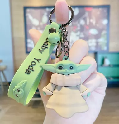 Star Wars Baby Yoda Cartoon PVC Handbags Bags Hanger Pendant Keychains Key Rings • $4.99