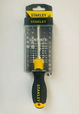 Stanley 34 Piece Magnetic Chrome Vanadium Multi-Bit Screwdriver STHT0-70885 • £15.99