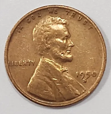 Red 1950 S Red Lincoln Wheat Penny One Cent Coin • $2.99